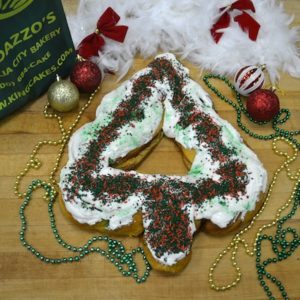 Medium Christmas Tree King Cake - Randazzo’s Camellia City Bakery